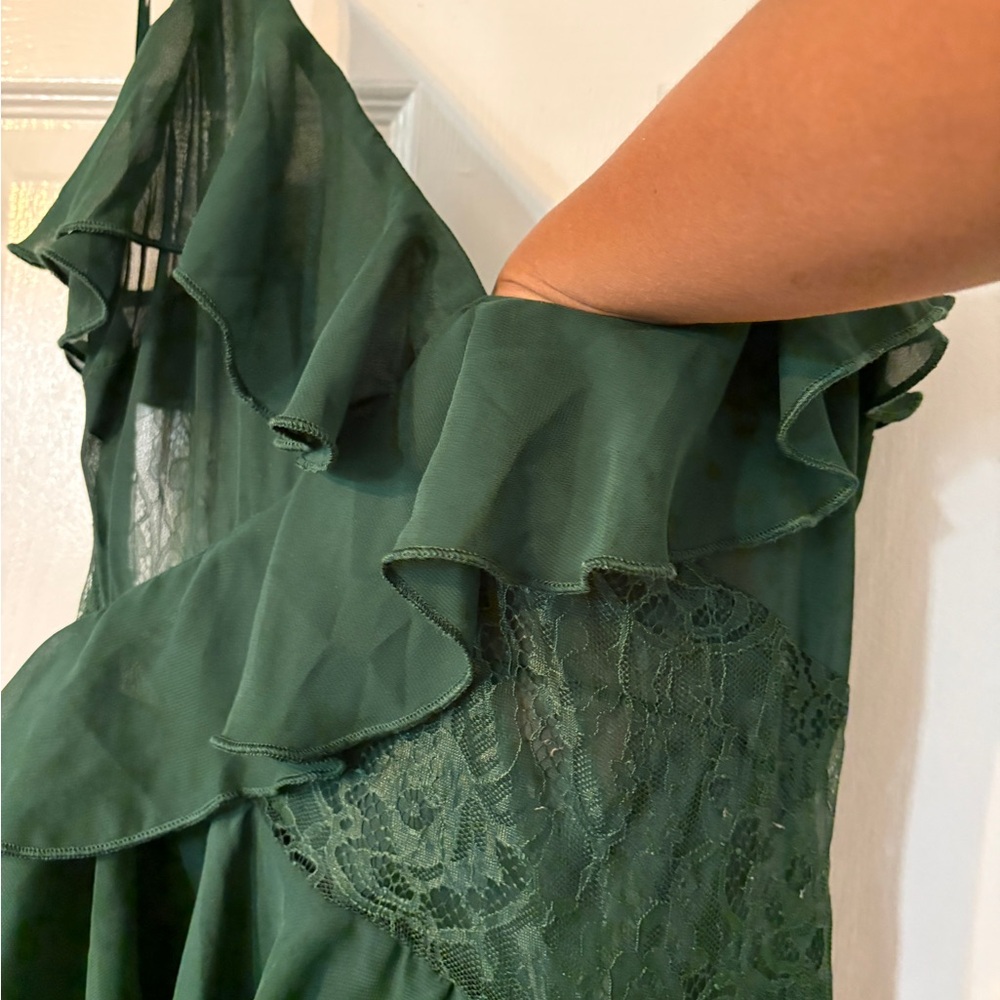 Green Ruffled Dress - Picture 6 of 9